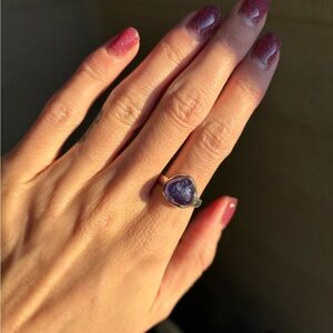 Beautiful Tanzanite sterling silver ring size 6